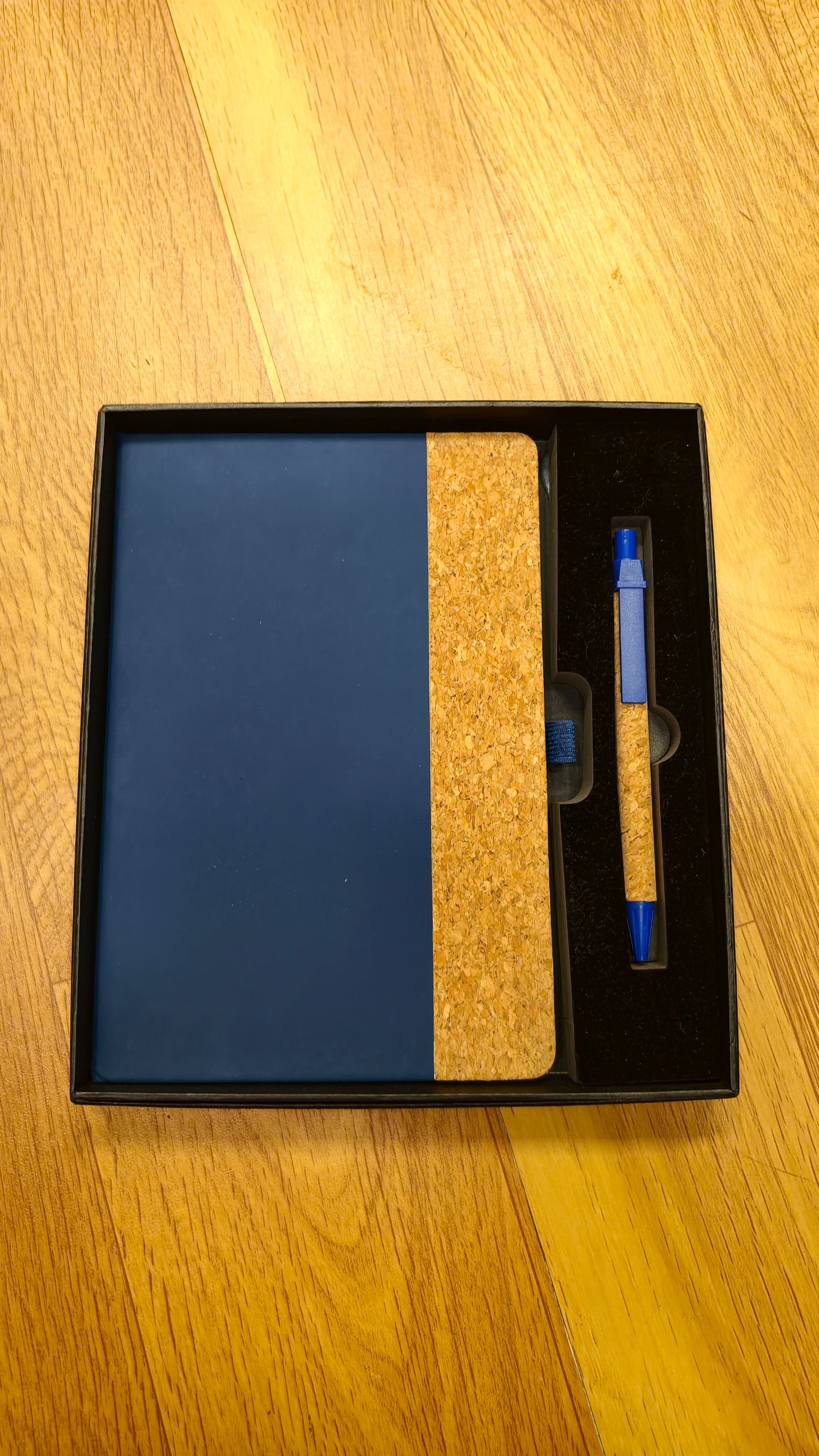 CE004 2 in 1 Gift Set Blue Cork Eco Friendly Diary and Pen
