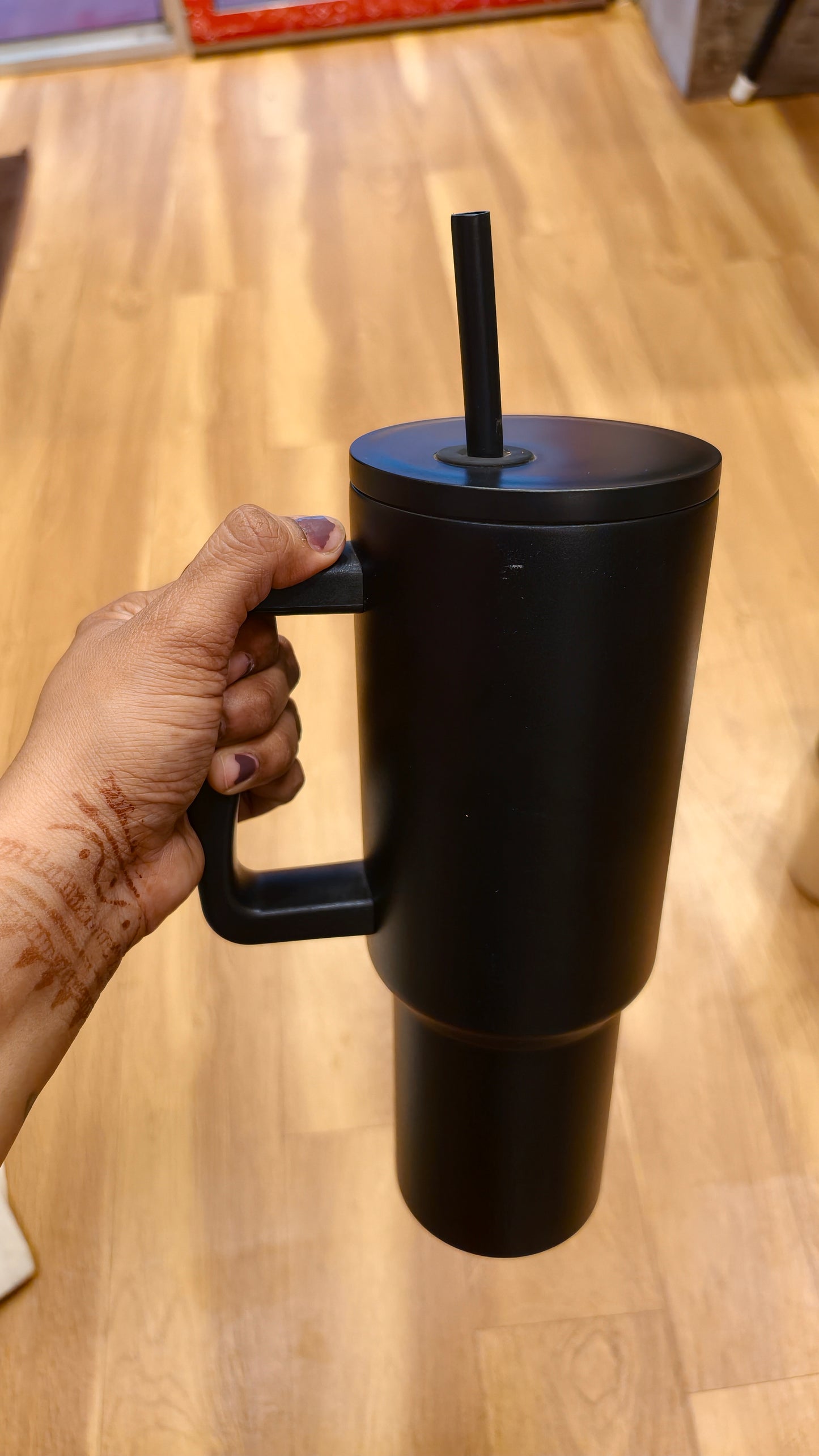 Black Vacuum Insulated Stainless Steel water bottle |500 ML